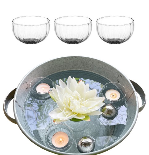 Glas schwimmschale rund - schwimmschale, klar