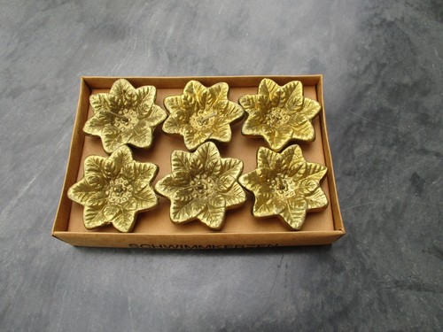 Schwimmkerzen 6er goldfarbene - 6er,,