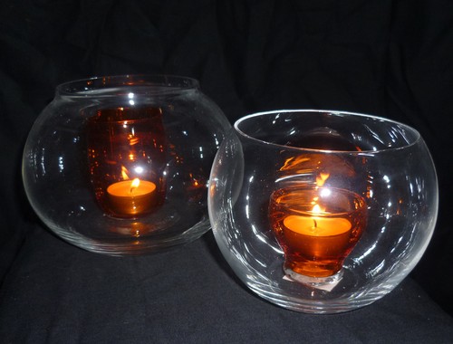 Teelichthalter schwimmend glas - teelichthalter,