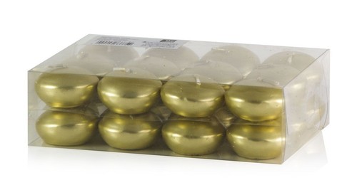 24x schwimmkerzen farbe - farbe, gold