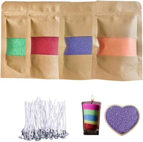 Kerzensand set mit docht - kerzensand-set,