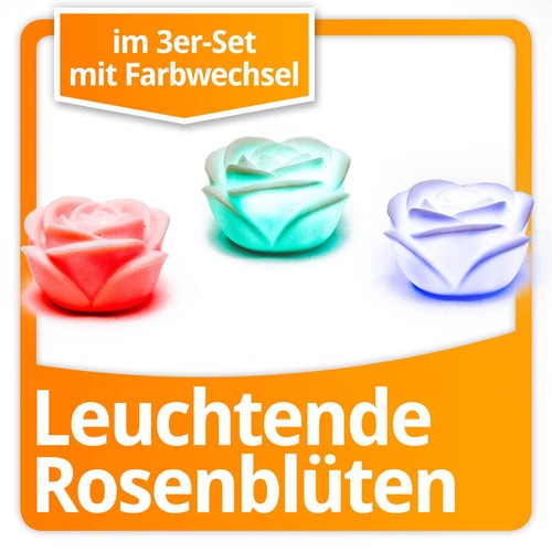 Led rose schwimmkerze deko - led,
